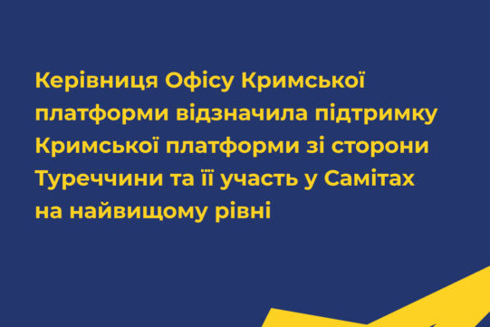 Постійна Представниця Президента України Таміла Ташева провела зустріч із Заступником Міністра закордонних справ Туреччини Ясіном Серімом