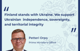 “Finland stands with Ukraine. We support Ukrainian  independence, sovereignty, and territorial integrity”- Prime Minister Petteri Orpo.