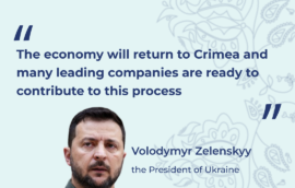 “The economy will return to Crimea and many leading companies are ready to contribute to this process”, President of Ukraine Volodymyr Zelenskyy