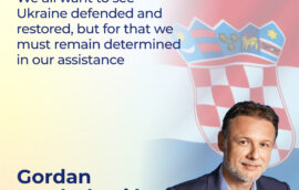 “We all want to see Ukraine defended and restored, but for that we must remain determined in our assistance”, – Gordan Jandroković