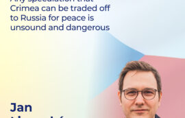 “Any speculation that Crimea can be traded off to Russia for peace is unsound and dangerous” – Jan Lipavský, Minister of Foreign Affairs of the Czech Republic