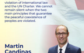 “The occupation of Crimea is a violation of international law and the UN Charter. We cannot remain silent when the two main principles that guarantee the peaceful coexistence of peoples are violated.”– Mr  Martin Candinas, President of the National Council of the Federal Assembly of Swiss Confederation