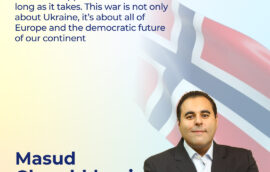  “We must support Ukraine for as long as it takes. This war is not only about Ukraine, it’s about all of Europe and the democratic future of our continent”–Mr Masud Gharahkhani, President of the Storting of the Kingdom of Norway