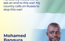 “My country would like to see an end to this war! My country calls on Russia to stop this war!”  Mohamed Bangura, Chairman of Foreign Affairs Committee of the Parliament of Sierra Leone