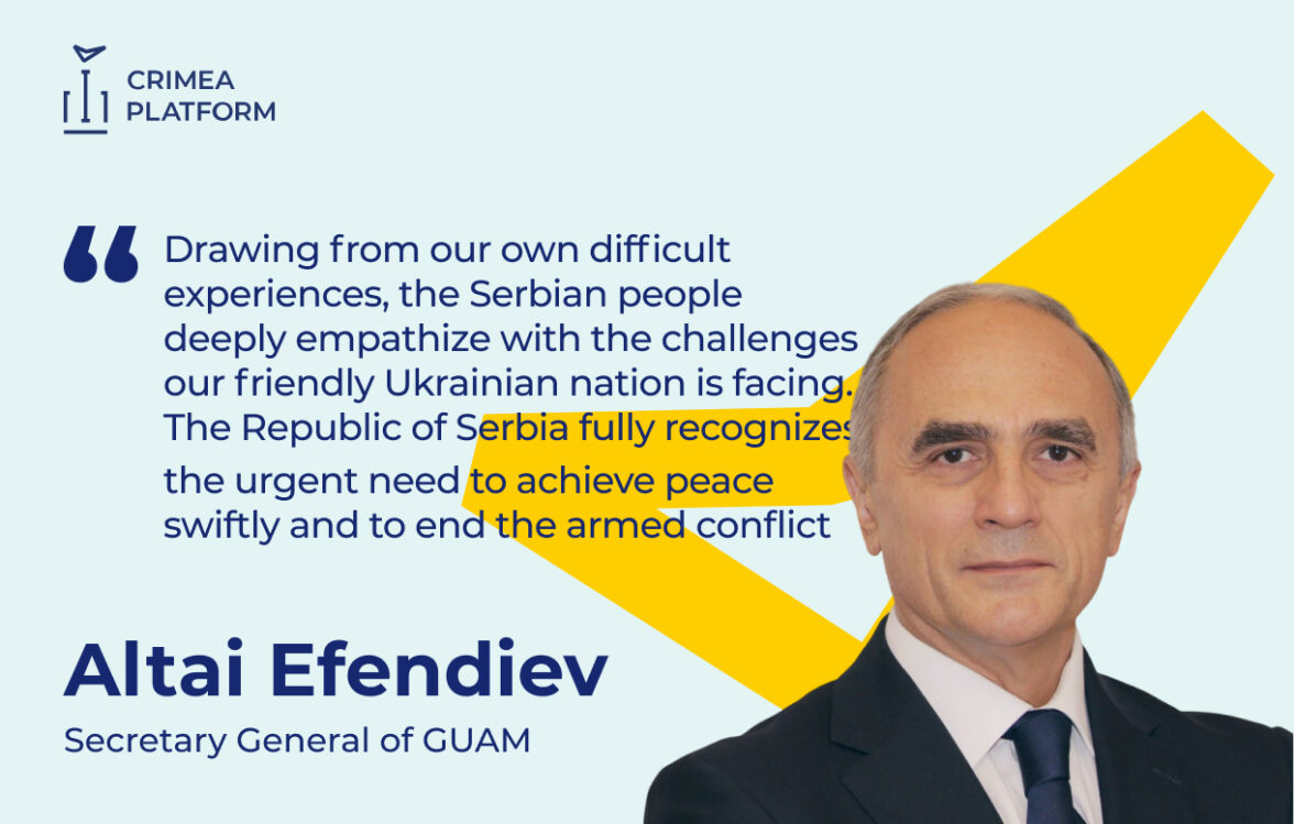 The Fourth Crimea Platform Summit: Altai Efendiev, Secretary General of GUAM.