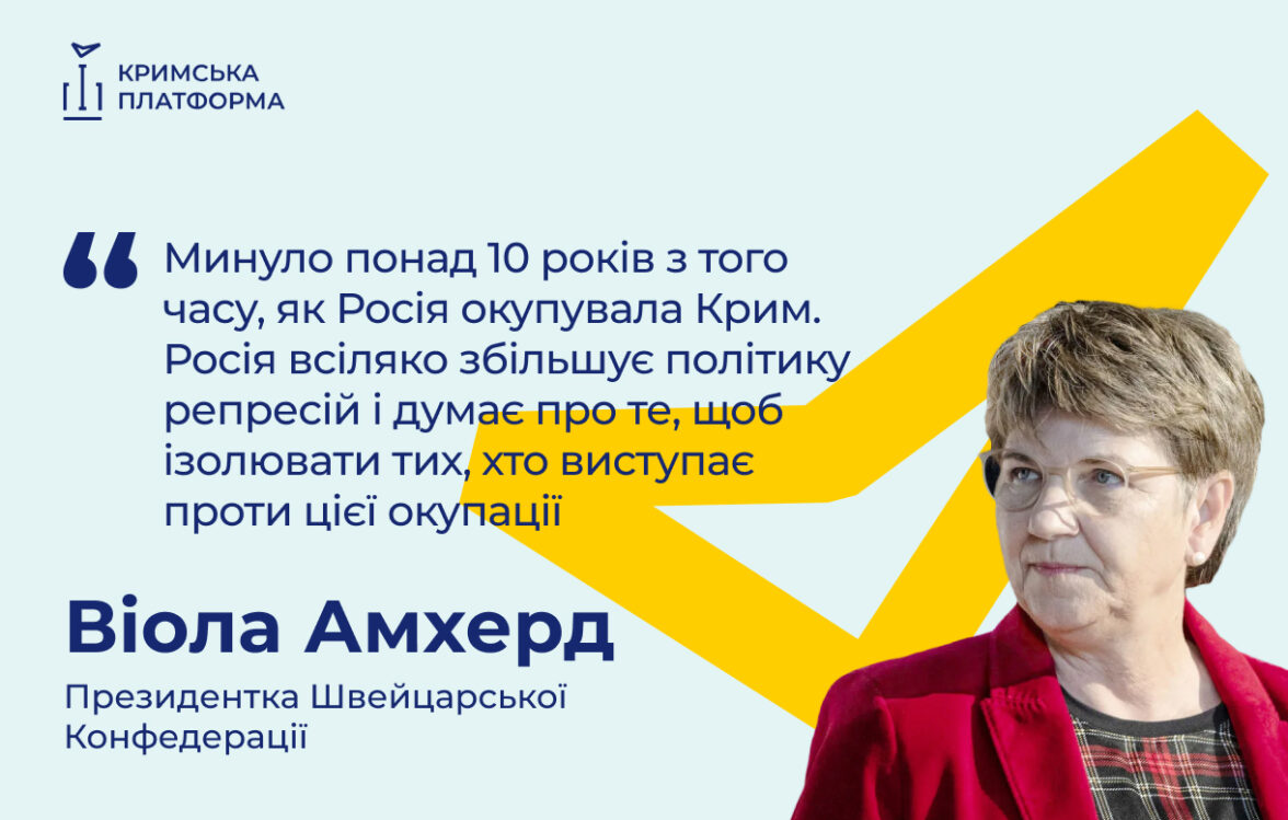 Четвертий Саміт Кримської платформи: Віола Амхерд, Президентка Швейцарської Конфедерації
