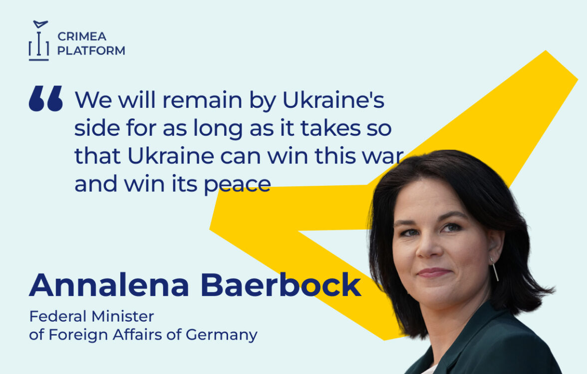 The Fourth Crimea Platform Summit: Annalena Baerbock, Federal Minister of Foreign Affairs of Germany