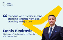The Fourth Crimea Platform Summit: Denis Bećirović, Chairman of the Presidency of Bosnia and Herzegovina
