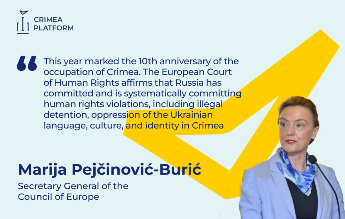 The Fourth Crimea Platform Summit: Marija Pejčinović-Burić, Secretary General of the Council of Europe