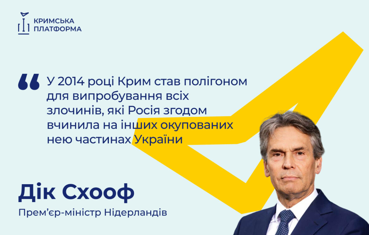  Четвертий Саміт Кримської платформи: Дік Схооф, Прем’єр-міністр Нідерландів