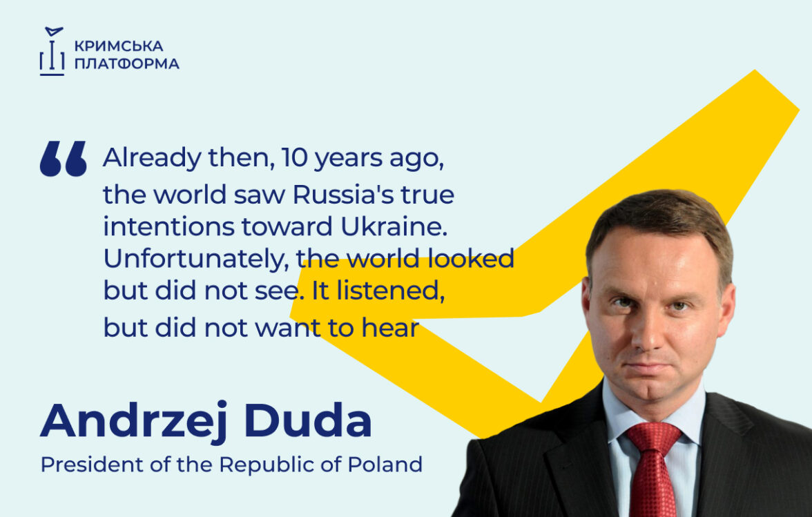 The Fourth Crimea Platform Summit: Andrzej Duda, President of the Republic of Poland