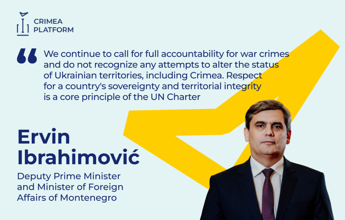 The Fourth Crimea Platform Summit: Ervin Ibrahimović, Deputy Prime Minister and Minister of Foreign Affairs of Montenegro