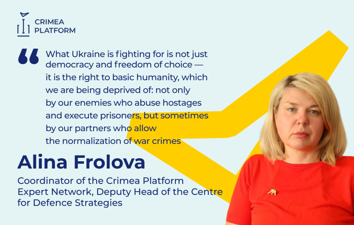 The Fourth Crimea Platform Summit: Alina Frolova, Coordinator of the Crimea Platform Expert Network, Deputy Head of the Centre for Defence Strategies