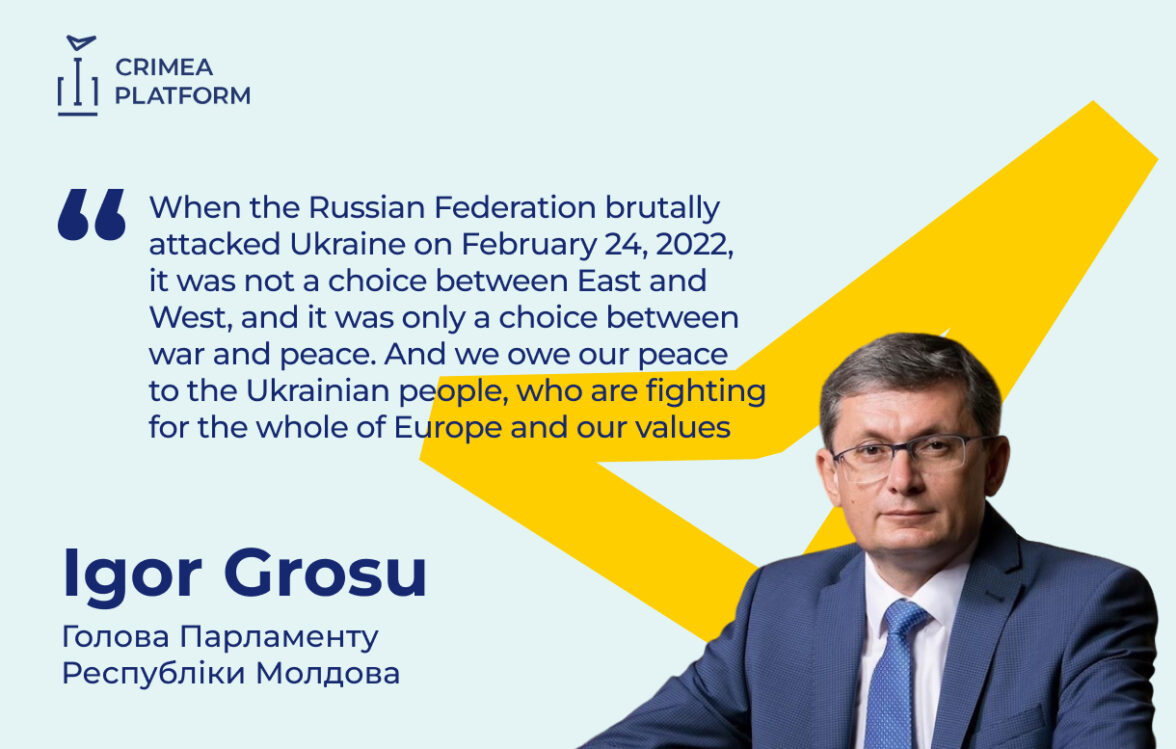 The Fourth Crimea Platform Summit: Igor Grosu, the President of the Parliament of the Republic of Moldova