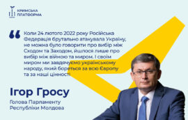 Четвертий Саміт Кримської платформи: Ігор Гросу, Голова Парламенту Республіки Молдова