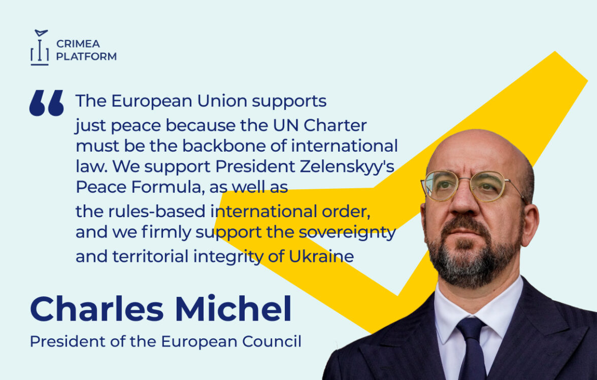 The Fourth Crimea Platform Summit: Charles Michel, the President of the European Council