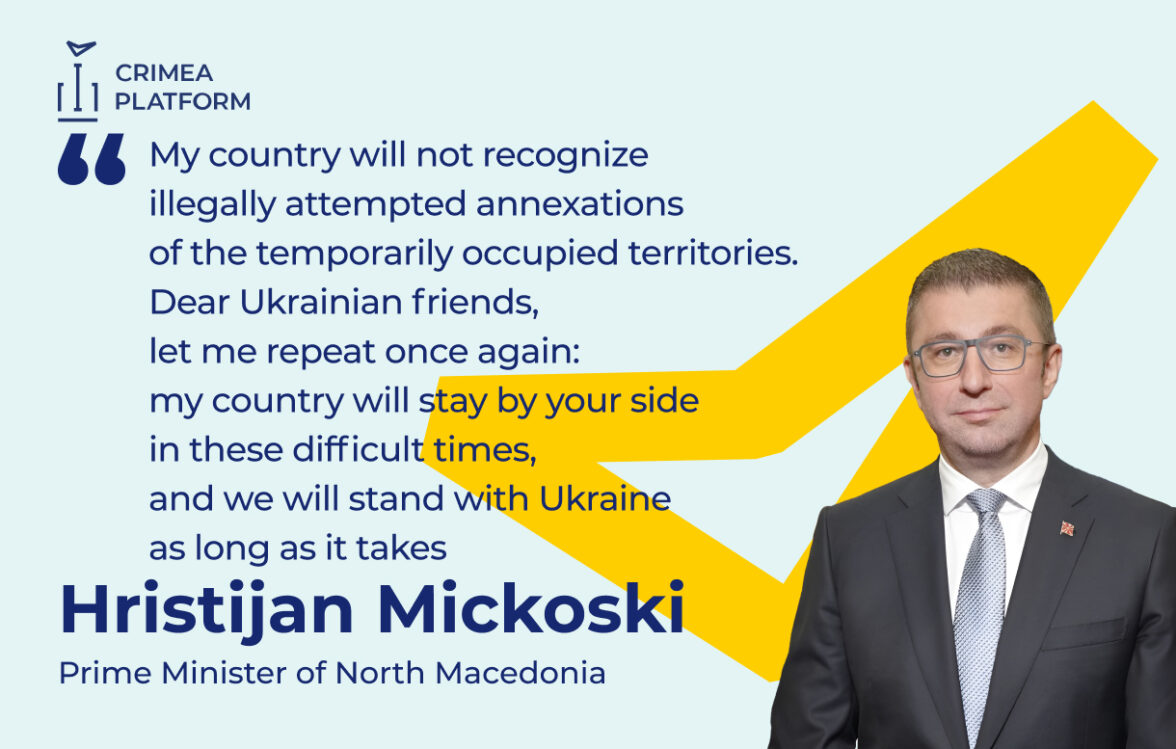 The Fourth Crimea Platform Summit: Hristijan Mickoski, Prime Minister of North Macedonia