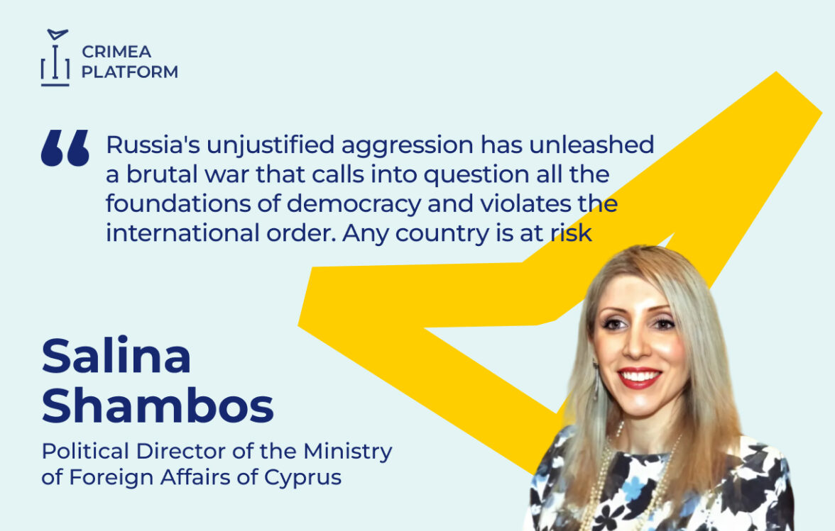 The Fourth Crimea Platform Summit: Salina Shambos, Political Director of the Ministry of Foreign Affairs of Cyprus