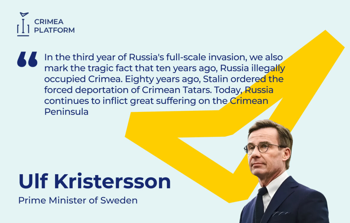 The Fourth Crimea Platform Summit: Ulf Kristersson, Prime Minister of Sweden