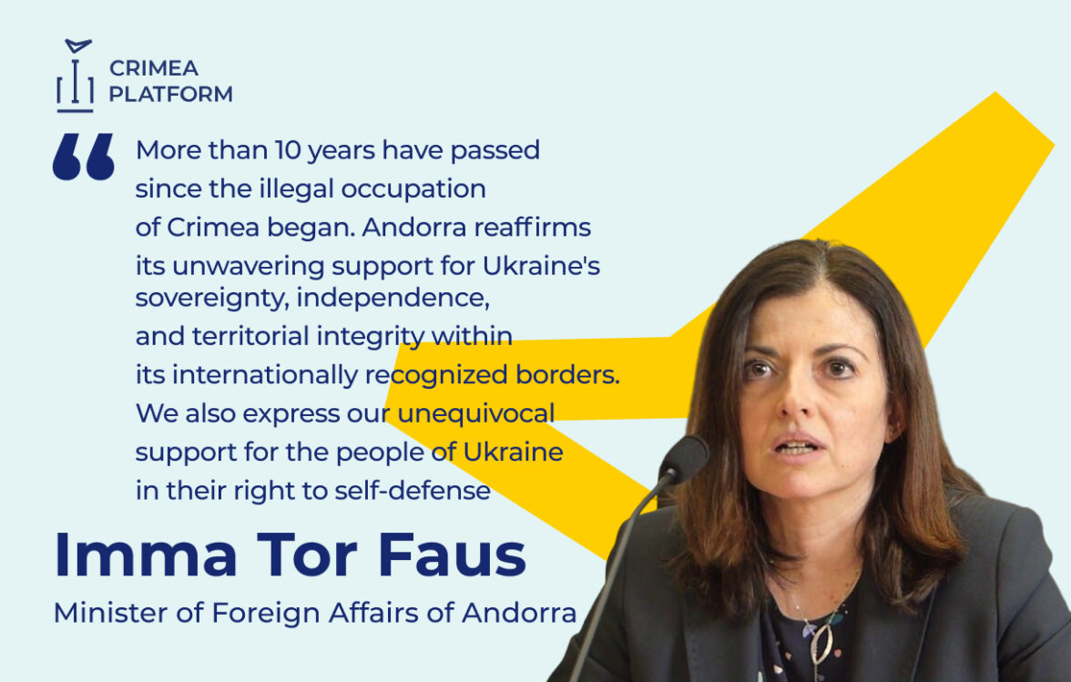 The Fourth Crimea Platform Summit: Imma Tor Faus, Minister of Foreign Affairs of Andorra