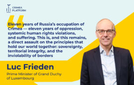 The Prime Minister of Luxembourg presented Luxembourg’s position at the Fifth Summit of the Crimea Platform