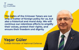 Turkish Minister of National Defense Yaşar Güler spoke at the Fifth Crimea Platform Summit.