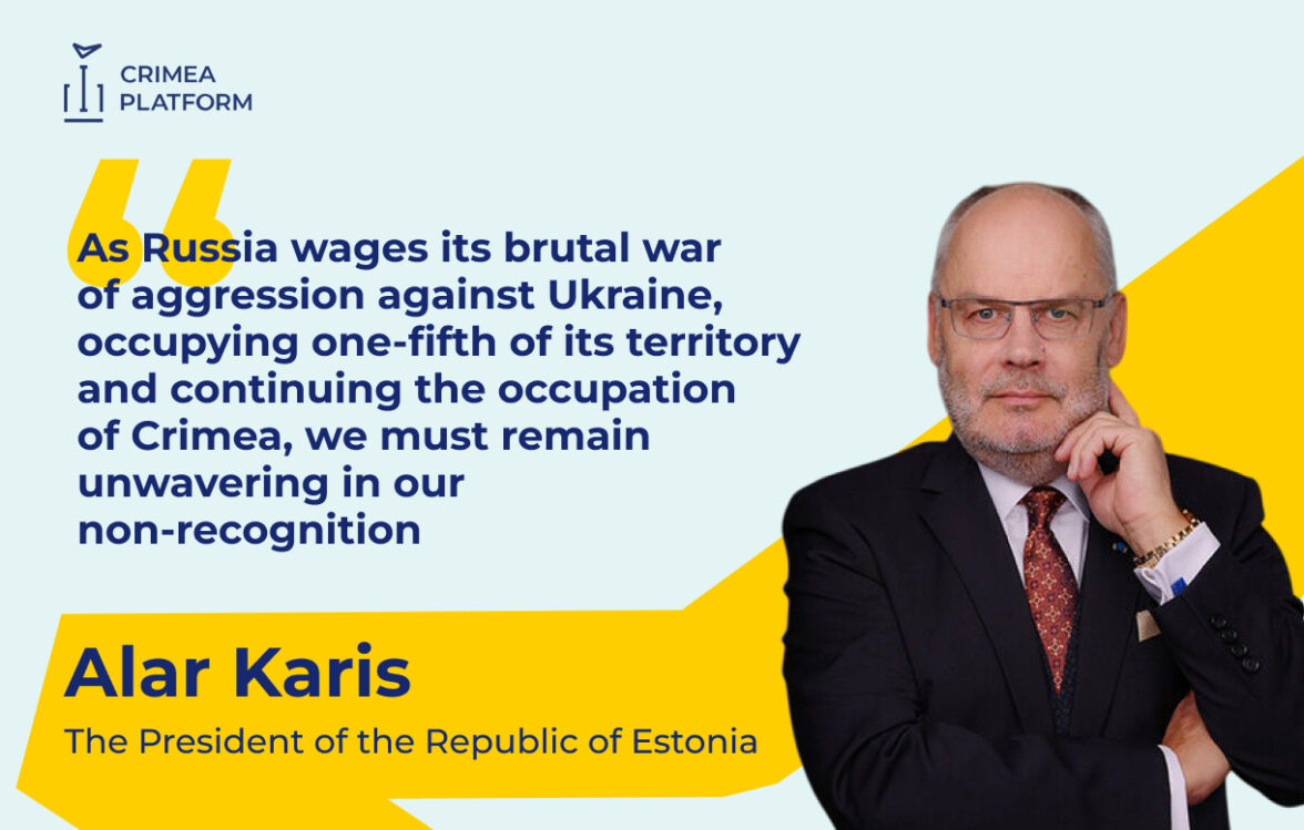 The President of the Republic of Estonia delivered a speech at the Fifth Summit of the Crimea Platform