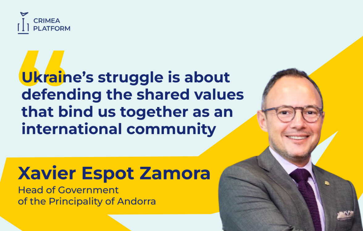 The Head of Government of the Principality of Andorra Xavier Espot Zamora delivered remarks at the Fifth Crimea Platform Summit