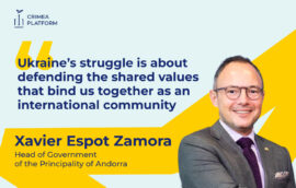 The Head of Government of the Principality of Andorra Xavier Espot Zamora delivered remarks at the Fifth Crimea Platform Summit