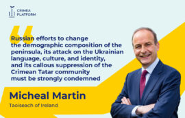 Taoiseach of Ireland Micheál Martin spoke at the Fifth Summit of the Crimea Platform