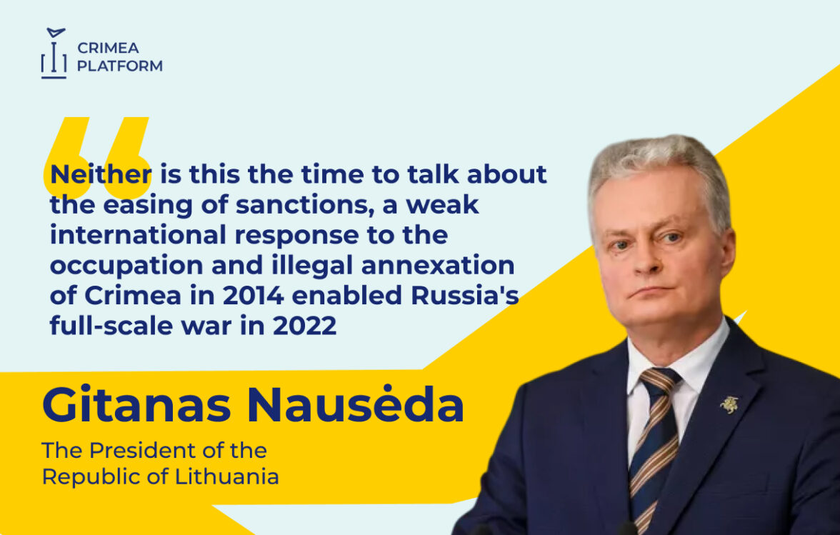 Lithuanian President Gitanas Nausėda spoke at the Fifth Summit of the Crimean Platform