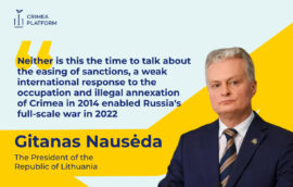 Lithuanian President Gitanas Nausėda spoke at the Fifth Summit of the Crimean Platform