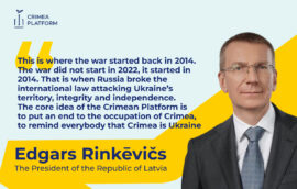 The President of the Republic of Latvia gave a speech at the Fifth Crimea Platform Summit