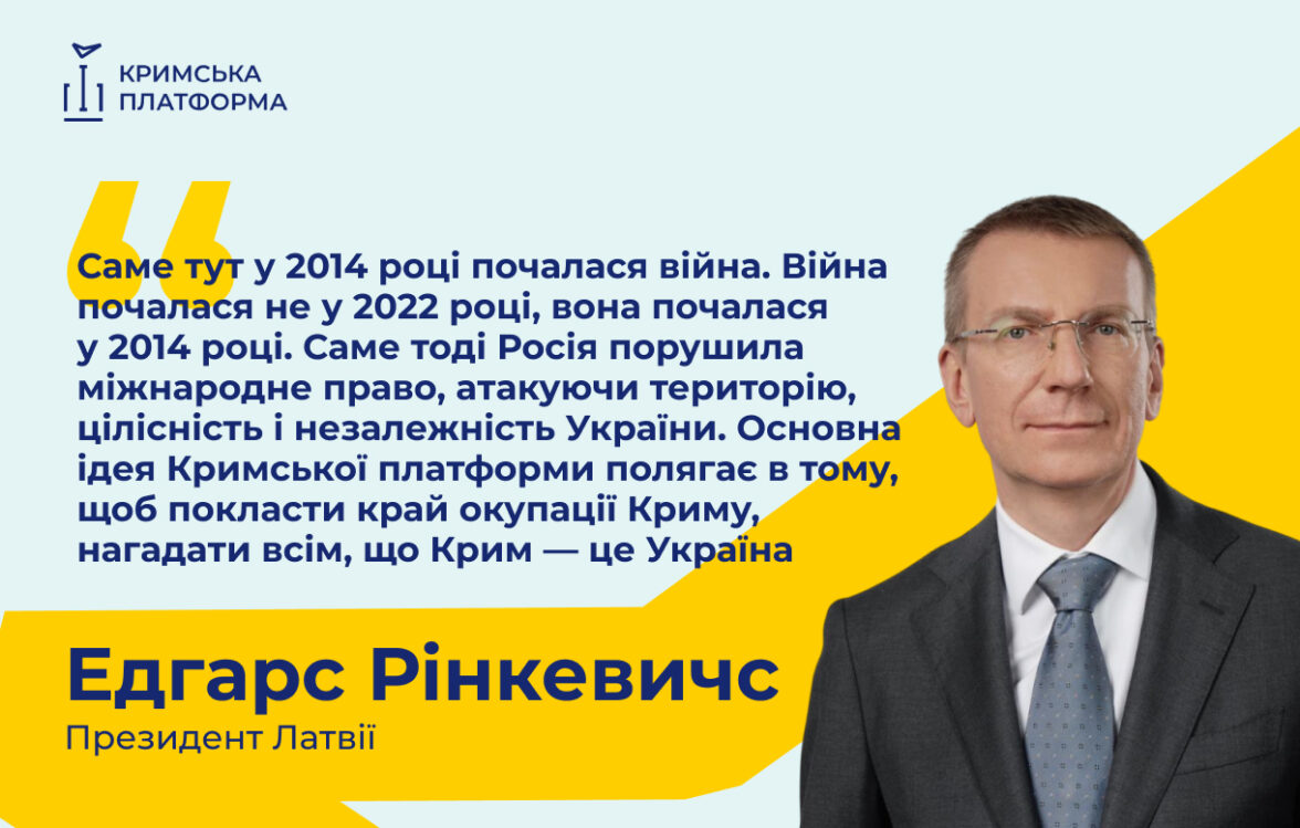 Президент Латвійської Республіки виступив на П’ятому Саміті Кримської платформи