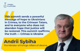 Ukraine’s Minister of Foreign Affairs Andriі Sybiha delivered remarks at the opening of the Fifth Crimea Platform Summit