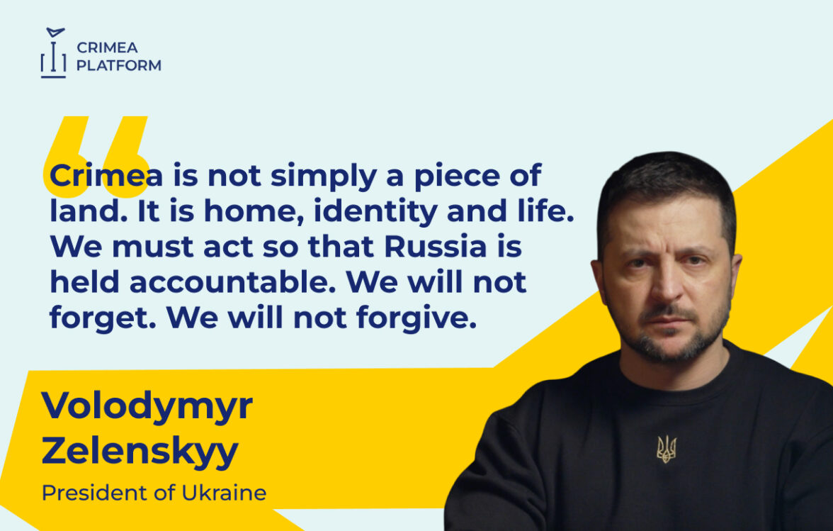 President of Ukraine Volodymyr Zelenskyy Speaks at the Opening of the Fifth Crimea Platform Summit