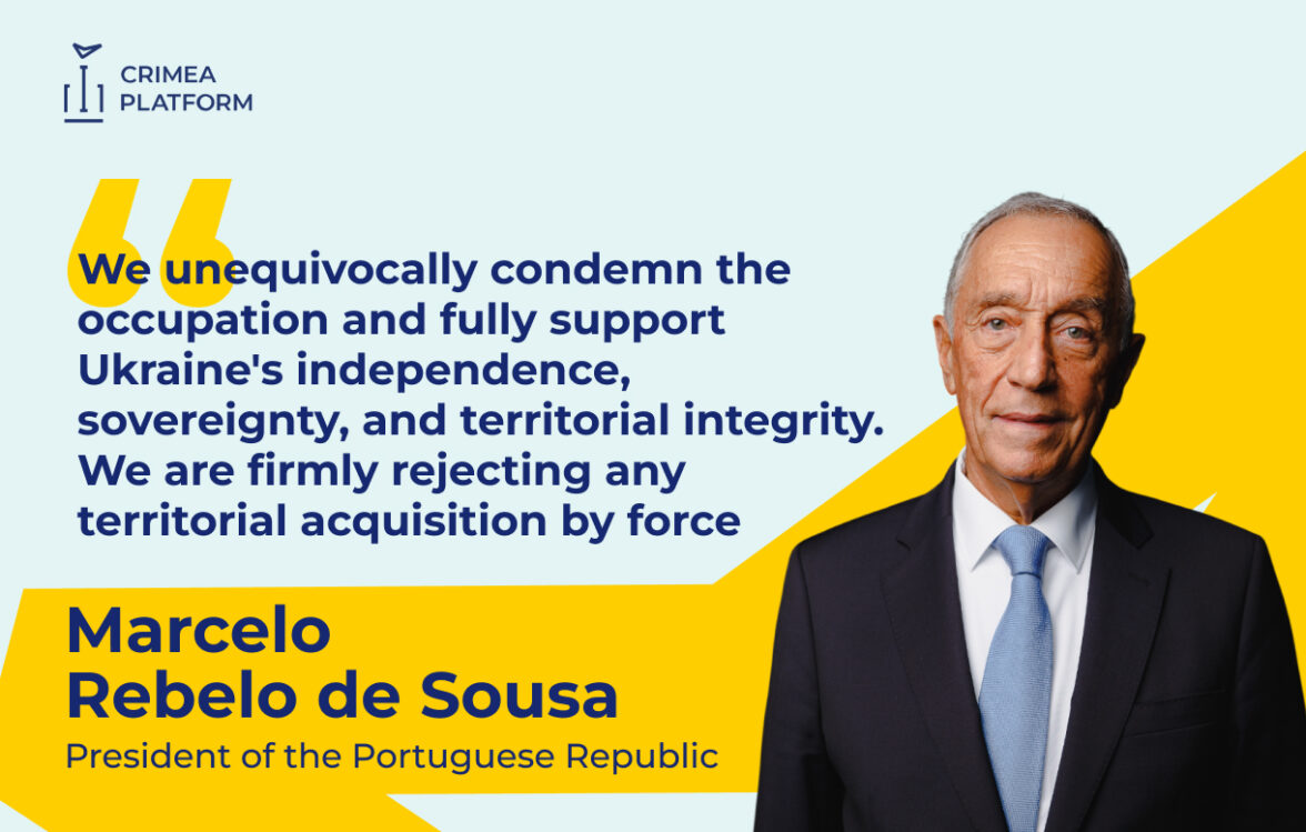 President of the Portuguese Republic, Marcelo Rebelo De Sousa, spoke at the Fifth Summit of the Crimea Platform