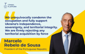 President of the Portuguese Republic, Marcelo Rebelo De Sousa, spoke at the Fifth Summit of the Crimea Platform