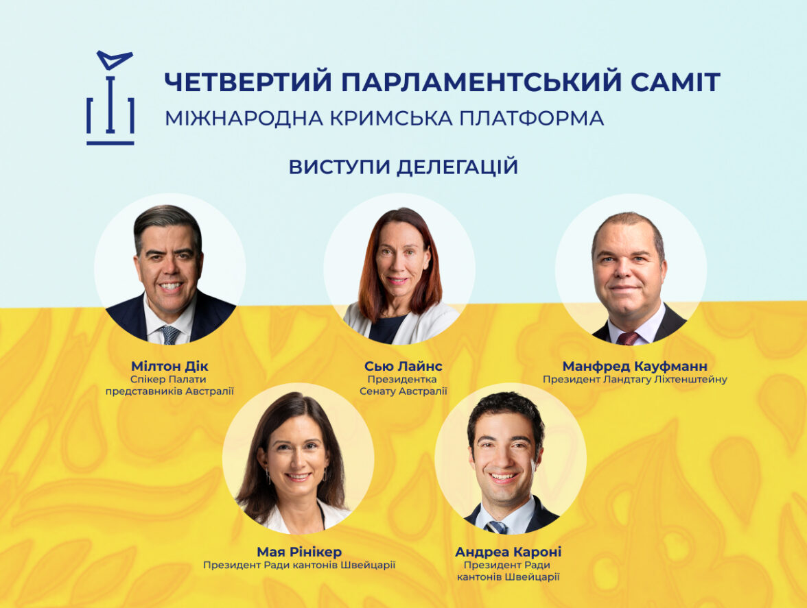 У межах четвертого Парламентського саміту Кримської платформи виступили представники делегацій двох палат парламентів Австралії та Швейцарії, а також Ліхтенштейну