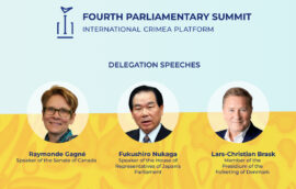 During the Fourth Parliamentary Summit of the Crimea Platform, the delegations of Canada, Japan, and Denmark delivered their statements.