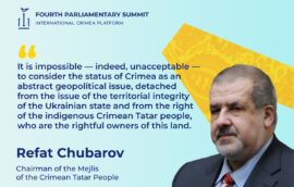 The Chairman of the Mejlis of the Crimean Tatar People, Refat Chubarov, delivered a speech at the fourth Parliamentary Summit of the Crimea Platform