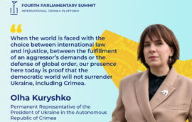 Permanent Representative Olha Kuryshko delivered a speech at the Fourth Parliamentary Summit of the Crimea Platform