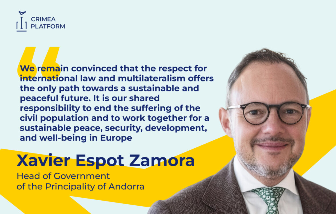 Prime Minister of Andorra Xavier Espot Zamora emphasized commitment to international law and multilateralism at the Sixth Summit of the International Crimea Platform