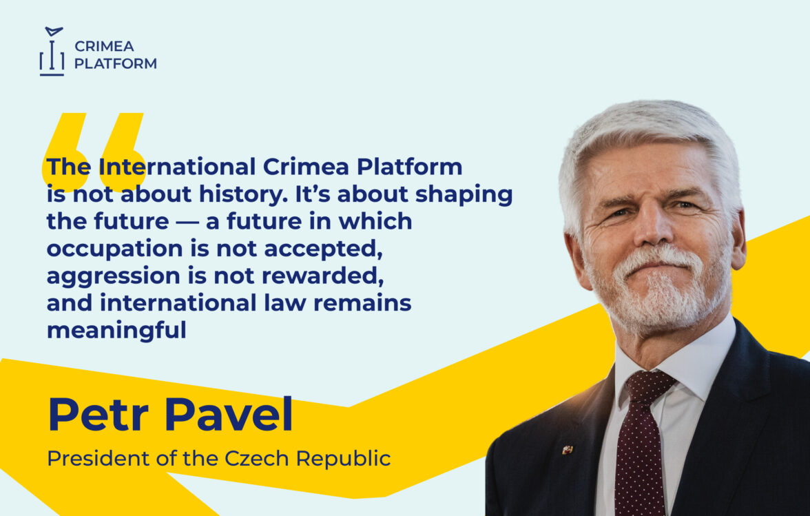 President of the Czech Republic Petr Pavel took part in the Sixth Summit of the International Crimea Platform and addressed its participants