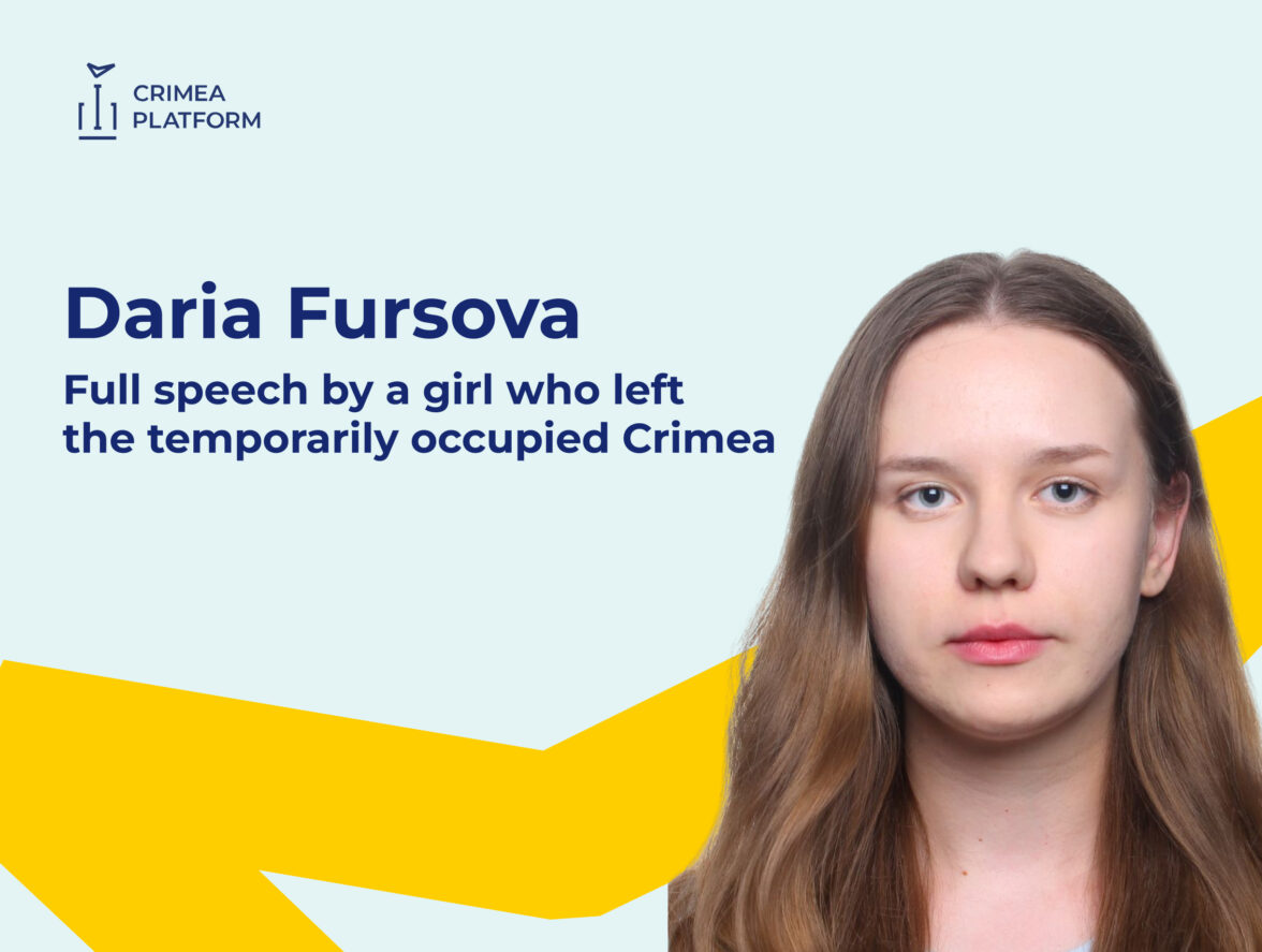 Daria Fursova: Full speech by a girl who left the temporarily occupied Crimea