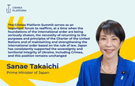 Prime Minister of Japan Sanae Takaichi reaffirmed Japan’s unwavering support for Ukraine’s sovereignty and territorial integrity, including Crimea