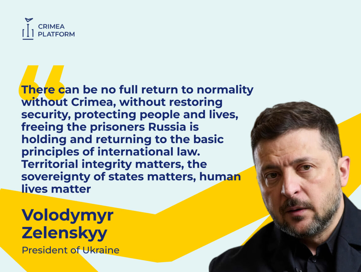 President of Ukraine Volodymyr Zelenskyy delivered an address at the opening of the Sixth Summit of the International Crimea Platform